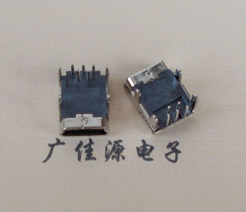 三角镇Mini usb 5p接口,迷你B型母座,四脚DIP插板,连接器