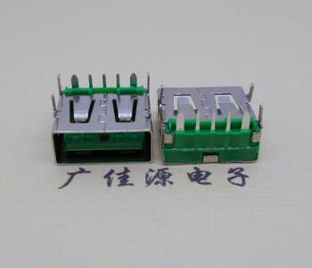 三角镇5A大电流 快充接口 USB5p绿胶芯 常规母座