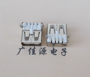 三角镇USB AF母座 LCP 耐高温250度280度 环保白胶芯
