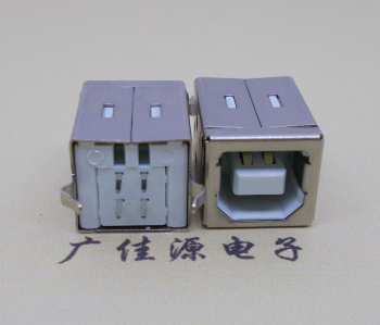 三角镇USB BF180度母座 打印机接口 立式直插带赛