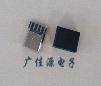 三角镇麦克-迈克 接口USB5p焊线母座 带胶外套 连接器