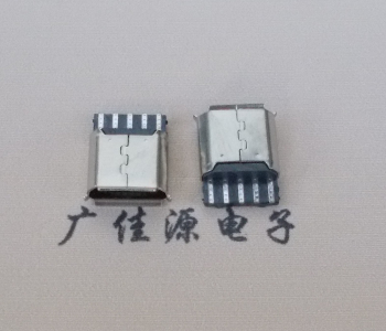 三角镇Micro USB5p母座焊线 前五后五焊接有后背