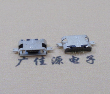 三角镇MICRO USB B型口 两脚SMT沉板0.7/1.0/1.6直边