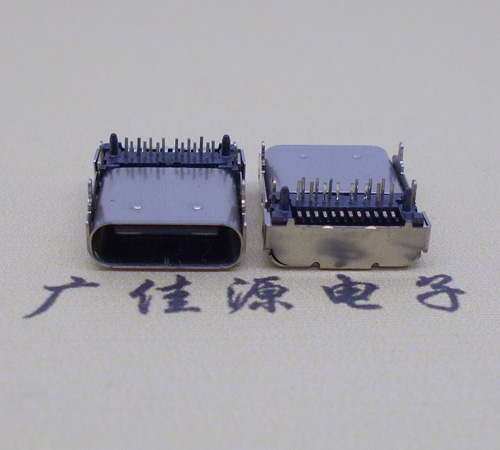 三角镇卧式type-c24p母座长9.8mm 板上型usbtype-c24p母座接口