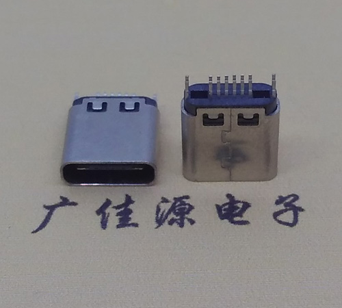 三角镇type-c16p母座,夹板式type-c16p接口连接器